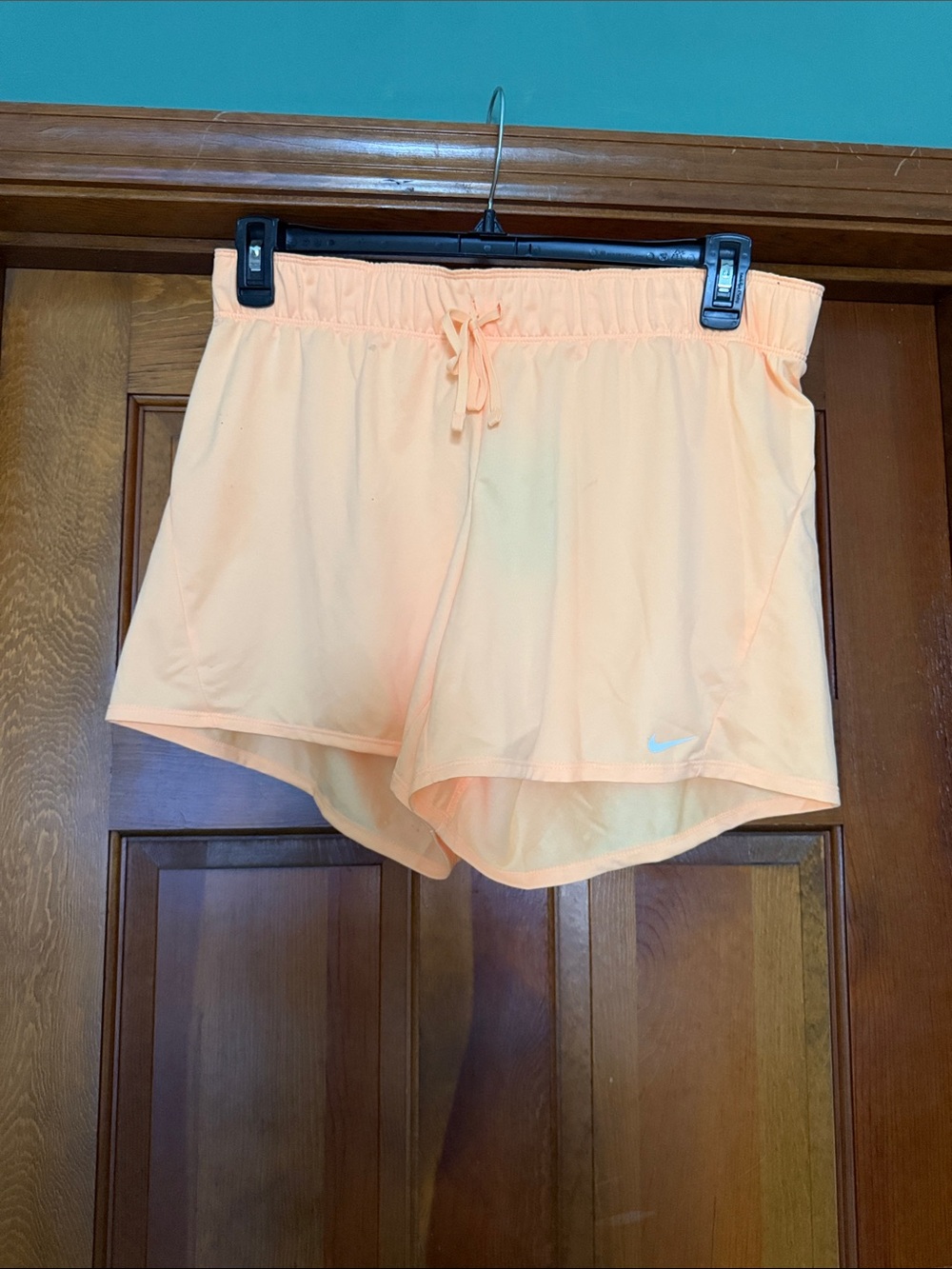 Nike Women's Light Orange Athletic Shorts